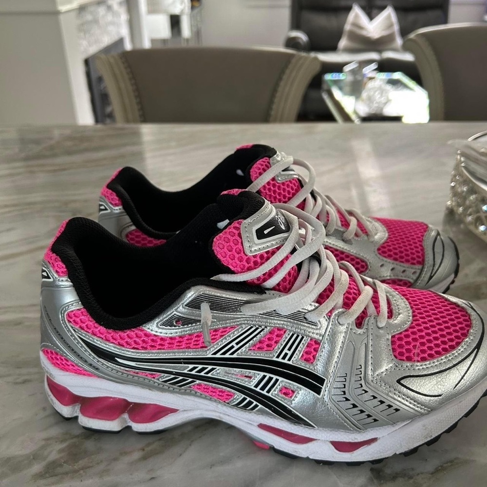 Women's Pink and Silver Athletic Shoes